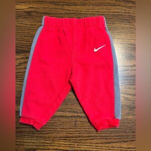 Nike boys red 6-9 months jogger sweatpants